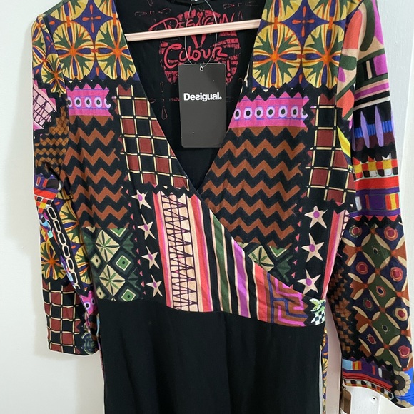 Desigual Dress Vest Jill with color block motif - Picture 3 of 7